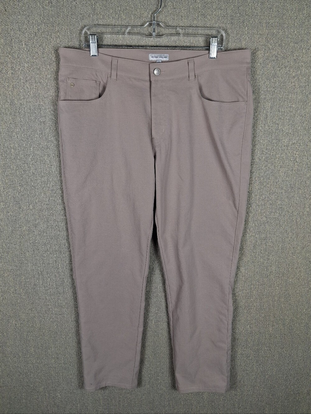 Peter Millar eb66 Golf Pants Mens 36x30 Tan Performance Five Pocket Classic Fit